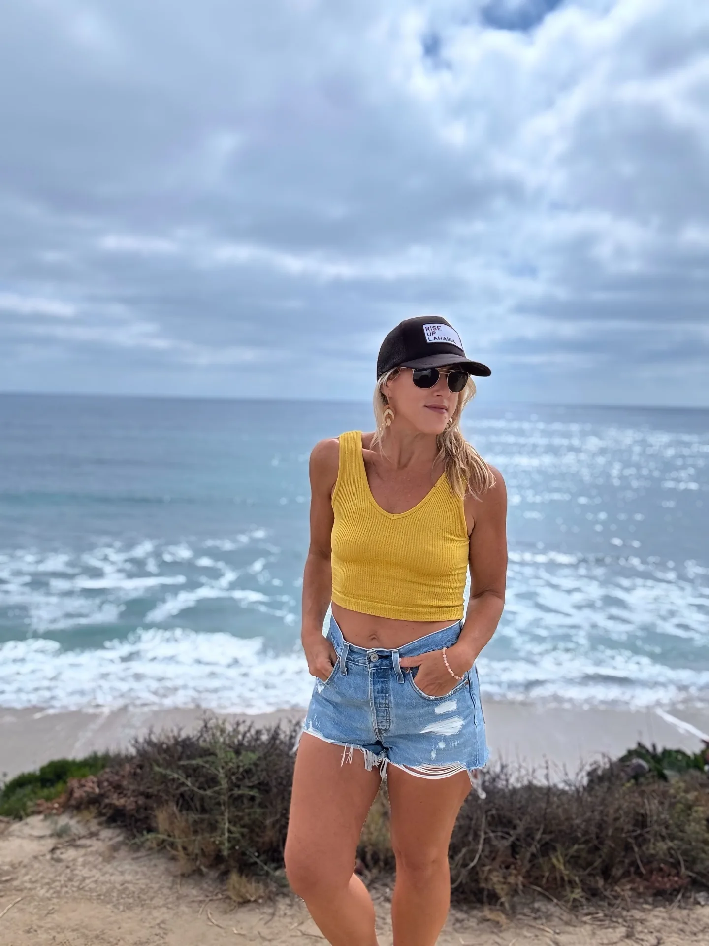 Hayden Goldberg, founder of Namaste Anywhere™, on the San Diego coast